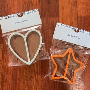 NEW Heart and Star Sandwich Cutters
